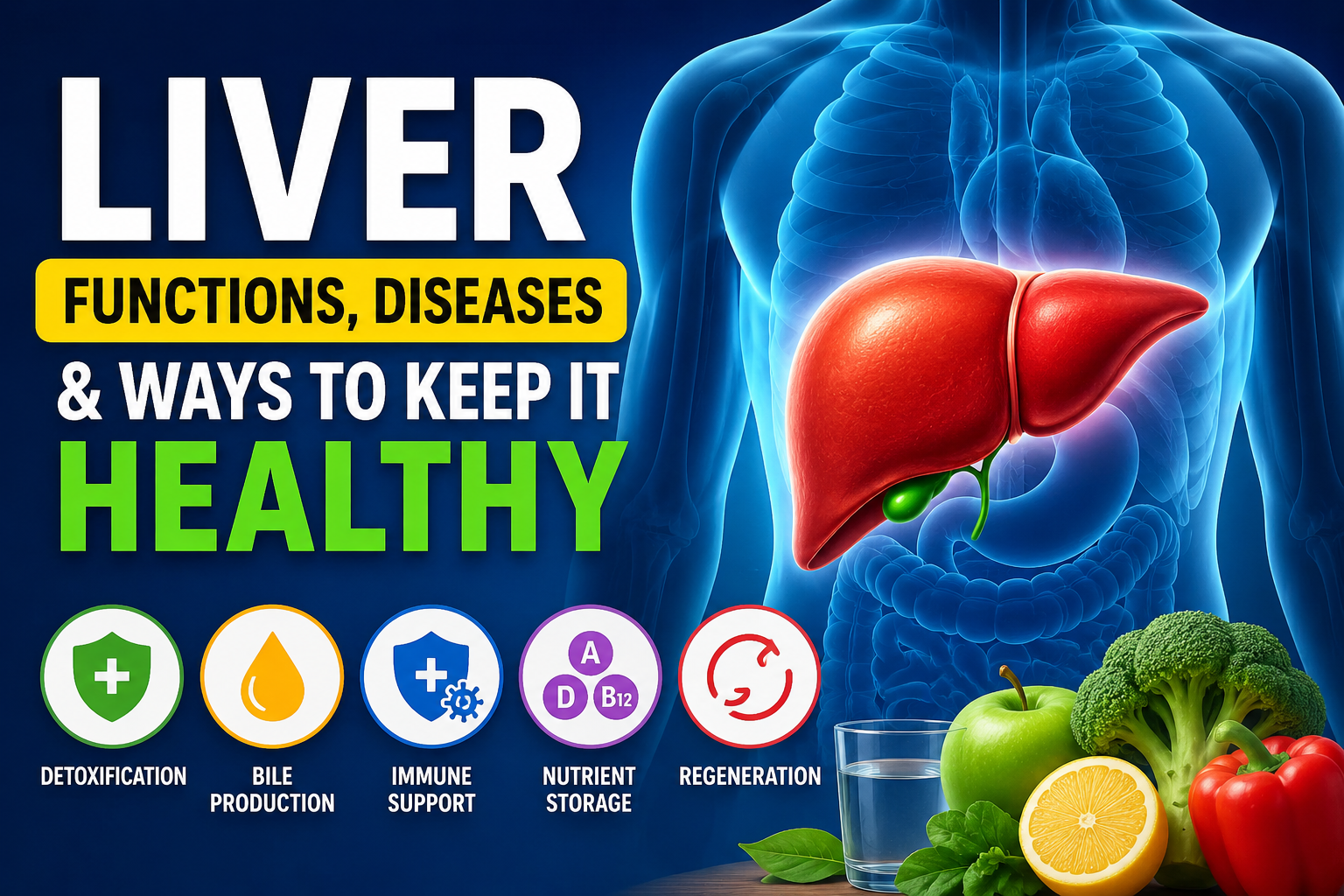 Liver Functions, Diseases, Location & Tips for a Healthy Liver